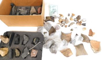 A collection of geology samples, to include oxides, mineral crystalites, and others. (4 boxes)