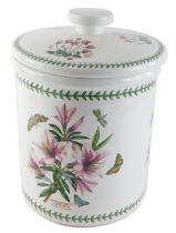 A large Portmerion Botanic Garden pattern kitchen storage jar and cover, 35cm high.