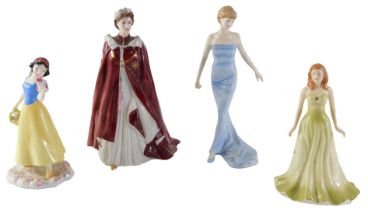 A Royal Worcester porcelain figure modelled as Queen Elizabeth II, in celebration of her 80th Birthd