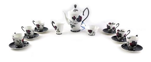 A Royal Albert Masquerade pattern part coffee service.