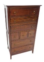 A Stag Minstrel mahogany chest of drawers, the top with a moulded edge above an arrangement of five