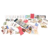 Miscellaneous ephemera, to include postcards, various dates, First World War silk cigarette cards em