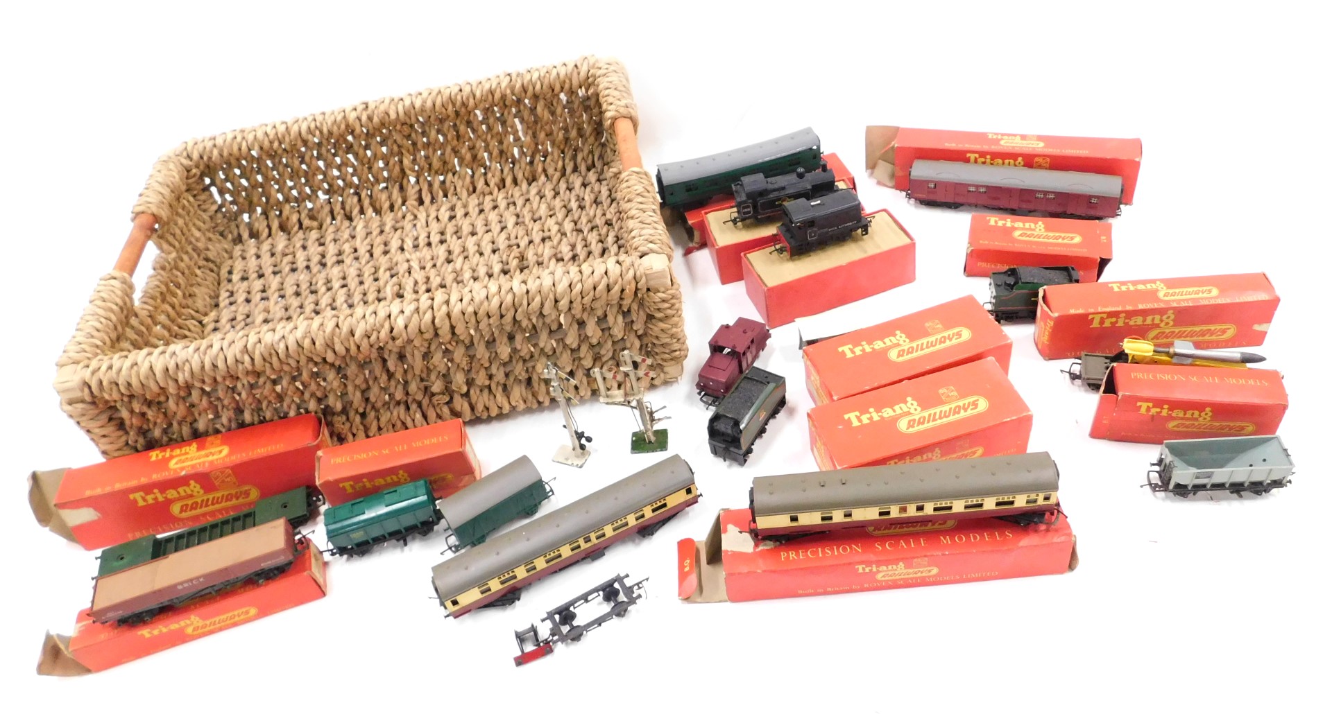 A quantity of Tri-ang OO gauge model railway, etc.