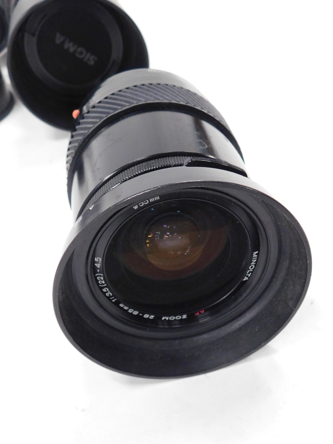 A Minolta auto focus lens, other lenses, cameras, etc. - Image 3 of 3