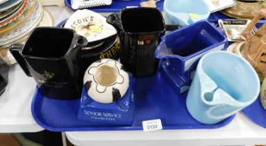 Brewinalia. A collection of ashtrays and jugs, to include John Players Special, Superkings, Threads,