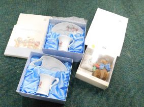 Two cased Forever Friends sets, and a Peter Rabbit mug and cuddly toy box set.