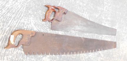 Two logging saws.