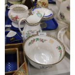 A Victorian toilet bowl and jug, in the Regency Floral pattern. (2)