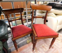 Two William IV dining chairs.
