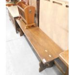 A group of Jaycee and other furniture to include an oak bench, reproduction magazine rack, mahogany