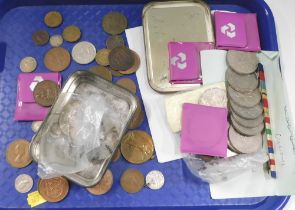 Collectors coins, comprising three pence pieces, sixpence pieces, pennies, half pennies, Channel Isl