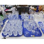 Glassware, comprising tumblers, wine glasses, brandy balloons, four Villeroy and Boch martini glasse