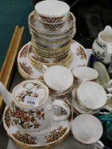 A Colclough china part tea service, in orange rose pattern.