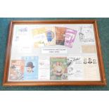 Reproduction framed 1940s to 50s theatre, pantomime and opera programmes, to include Tower Circus Bl