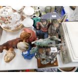 Household ornaments and effects, comprising Portmerion jug, Famous Grouse jug, miniature mint sauce,