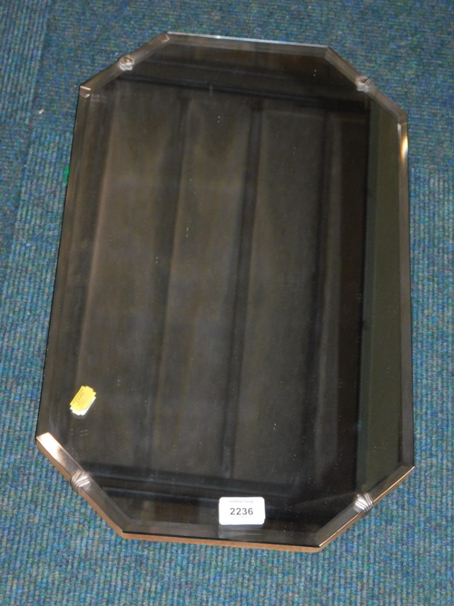 A rectangular mirror.