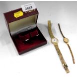 A Rotary gold plated ladies wristwatch, and an Avia plated wristwatch, one boxed. (2)