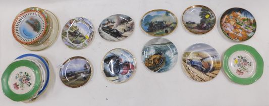 Collectors plates, to include train related Bradford Exchange plates, a Victorian jug, serving plate