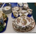 A Royal Worcester Palissy Game series dinner service, comprising teapot, two handled cups, saucers,