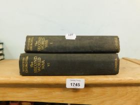 Two Winston Churchill WWII volumes I and VI paperbacks.