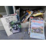 Various magazines and cigarette cards, Observers books, motor car magazines, etc. (1 shelf)