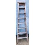 A wooden step ladder.