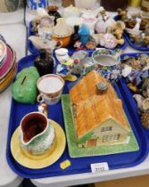 20thC ceramics, comprising Wedgwood decorated hunting mug, a Staffordshire preserve dish, Beswick ch