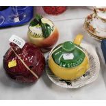 Two Home Maker side plates, apple sauce, beetroot and pan scourer, 1980s jars.