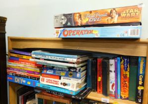 Hardback and paperback books, and games, to include Star Wars, Trivial Pursuit, Operation, Star Wars