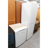 A Hotpoint fridge and a Beko fridge freezer. (2)