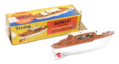 A Tri-ang Derwent electric 4" cabin cruiser, boxed.