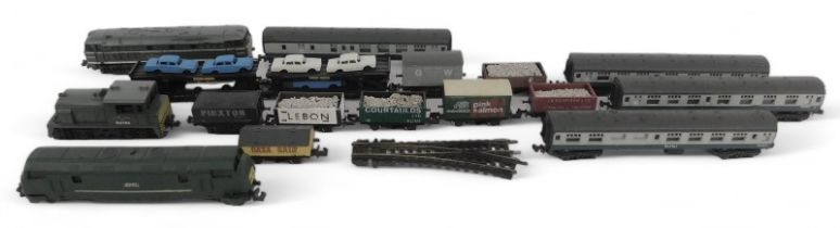 Trix, Lima and other N gauge locomotives and rolling stock, including class 52 warship locomotive He