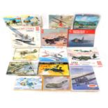 Super Model Aurora and Hobbycraft and other model kits, including C.R.D.A Cant Z706B Airone, Gotha G