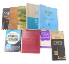 A small collection of books and manuals, to include The Perkins Handbook for Diesel Engines, RW Bent