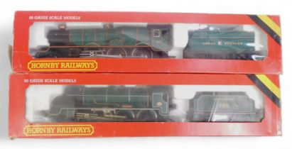 Hornby OO gauge locomotives, including a King class locomotive King Edward I, and a King Arthur clas