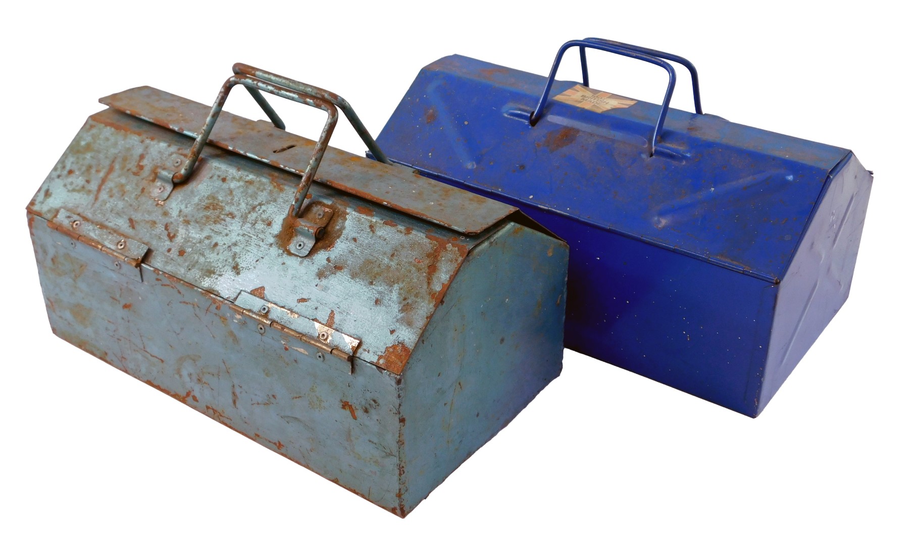 Two cantilever toolboxes and contents, to include bearings, spanners, hinges, bicycle parts, etc. (2