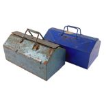 Two cantilever toolboxes and contents, to include bearings, spanners, hinges, bicycle parts, etc. (2