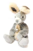 A Charlie Bears cuddly toy hare, in grey, bearing label, CB165118, 41cm high.