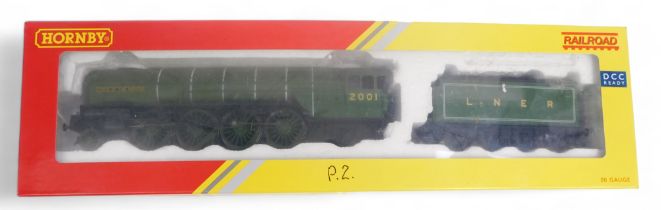 Hornby OO gauge class P2 locomotive Cock O' The North, 2-8-2, 2001, in LNER apple green, R3171, boxe