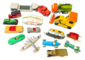 Diecast vehicles, Corgi, Dinky and others, play worn, to include Johnson Road Sweeper, The Maximum S
