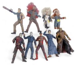 Mcfarlane Toys Movie Maniacs, including Chucky, Tiffany, Michael Myers, Freddie Kruger, Ash and Evil