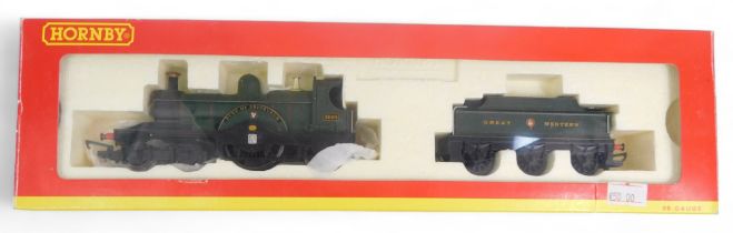 A Hornby OO gauge Dean Single locomotive Duke of Edinburgh, 4-2-2, 3064, in Great Western lined gree