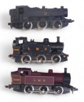 N gauge tank locomotives, including general purpose 0-6-0 T16389 in LMS lined maroon, 0-6-0 pannier