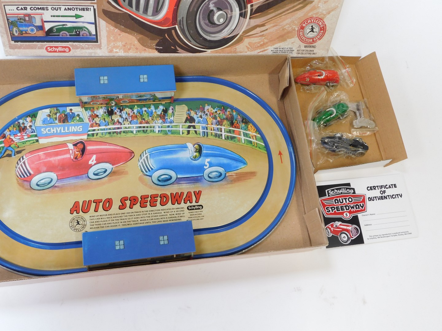 A Schylling Auto Speedway S tinplate car set, boxed. - Image 2 of 2