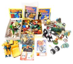A group of diecast and other vehicles and toys, playworn, to include Magic Roundabout Corgi, Shaun t