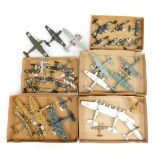 A group of kit built model aircrafts, Messerschmitt BF109 E3, Aero MB 200, etc. (5 boxes)