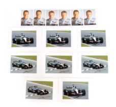 A collection of F1 related autographs, to include three David Coulthard Mercedes Benz photographic c