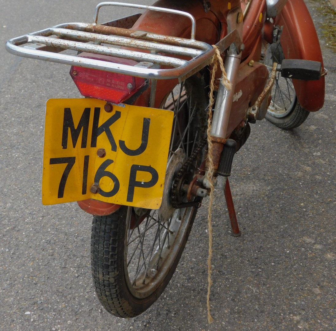 A Motobecane Mobylette moped, registration MKJ 716P, copper, 5067 kilometres recd. - Image 6 of 8