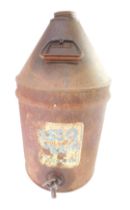 An Esso blue paraffin oil can, with dispensing handle, 55cm high.