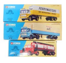 Corgi Classics diecast, comprising 21401 Walls AEC refrigerated box trailer set, 16302 Esso Scammel